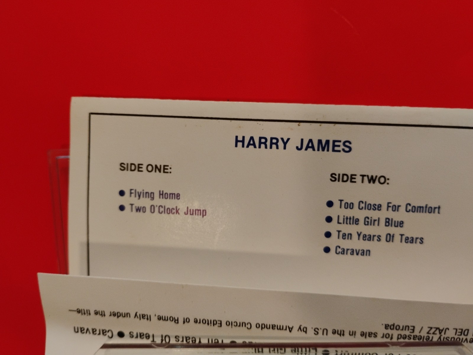 Harry James Buddy Rich/Corky Corcoran Cassette - photo 2
