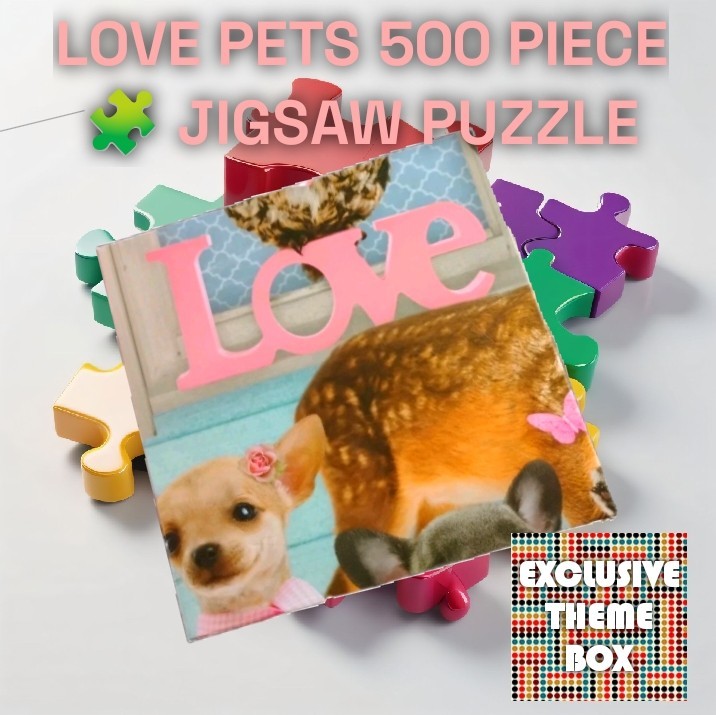 Jumbo Myrna "True Love Studio Pets" 500 Piece Jigsaw Puzzle