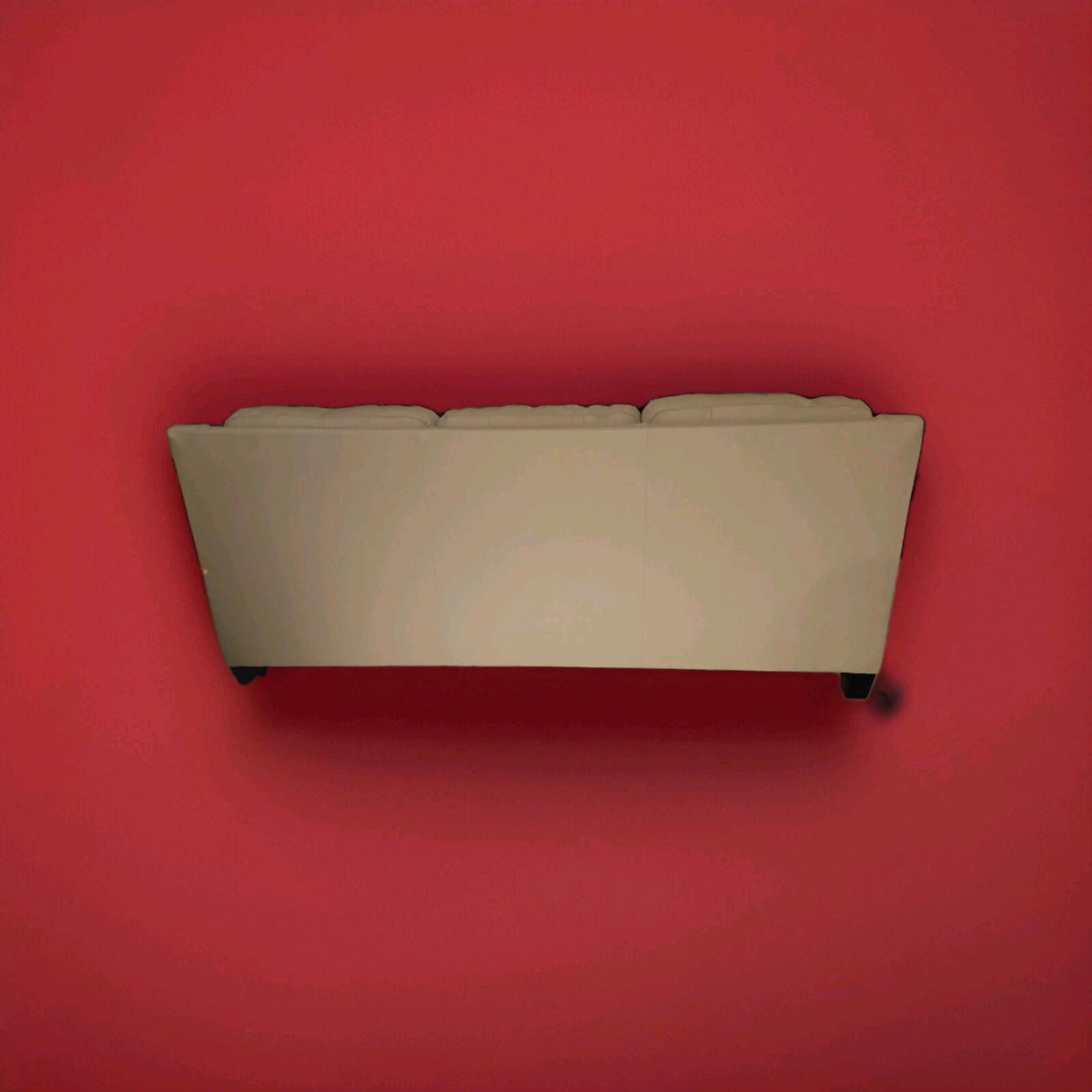Traditional Plywood, Leather/Polyester Sofa - Cream - photo 3