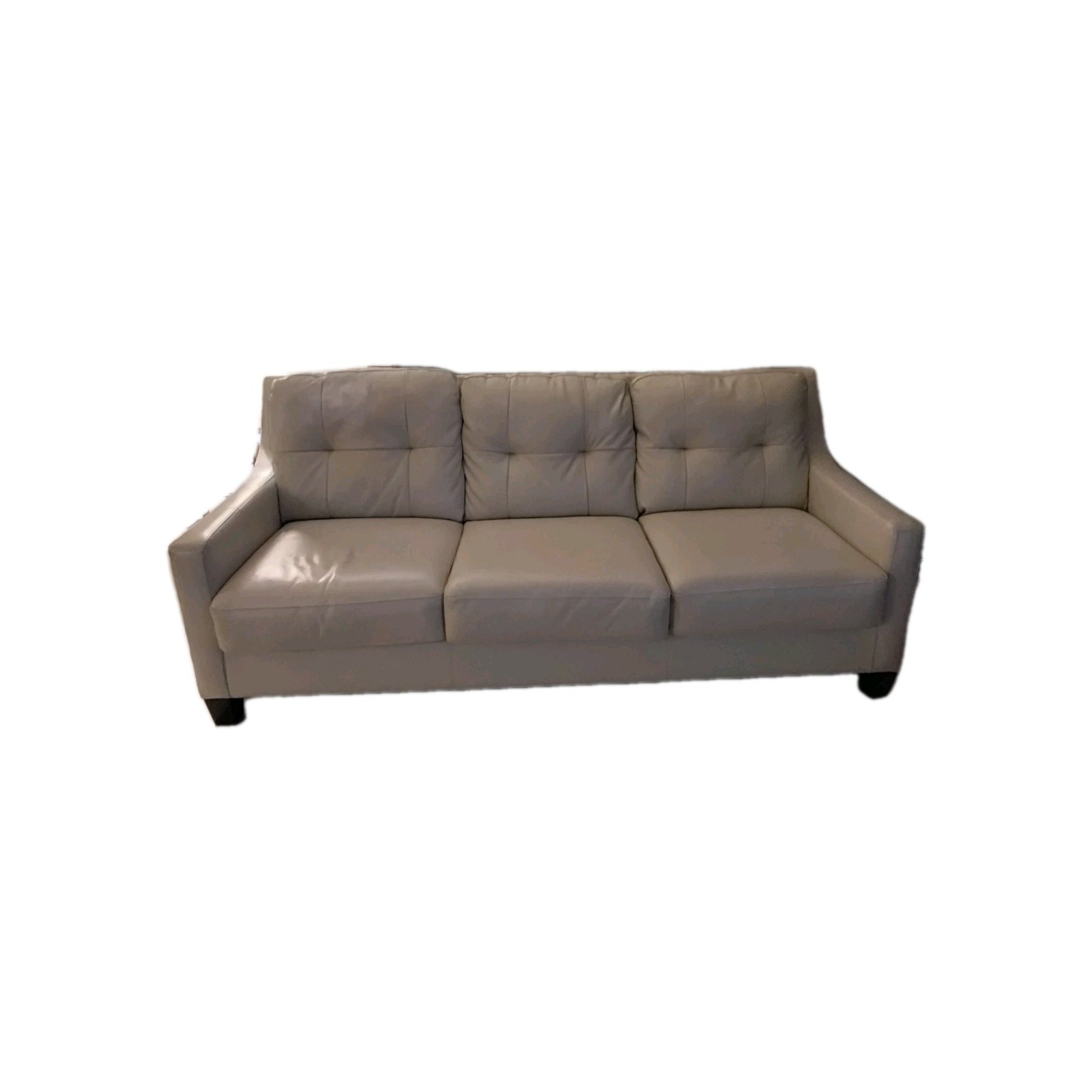 Traditional Plywood, Leather/Polyester Sofa - Cream - photo 5