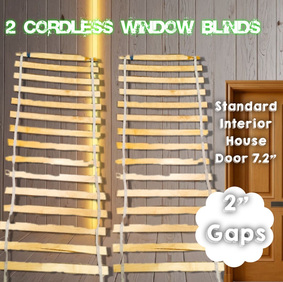 2 Cordless Faux Wood Blinds by Luroy