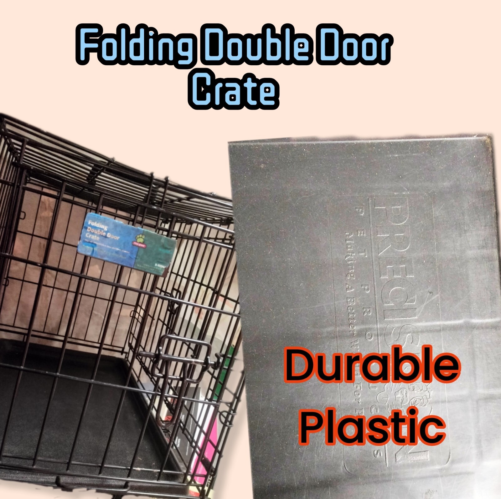 2 Dog Kennel Pet Cages w/Tray SM/LG - Ind/Out Dog House/Extras