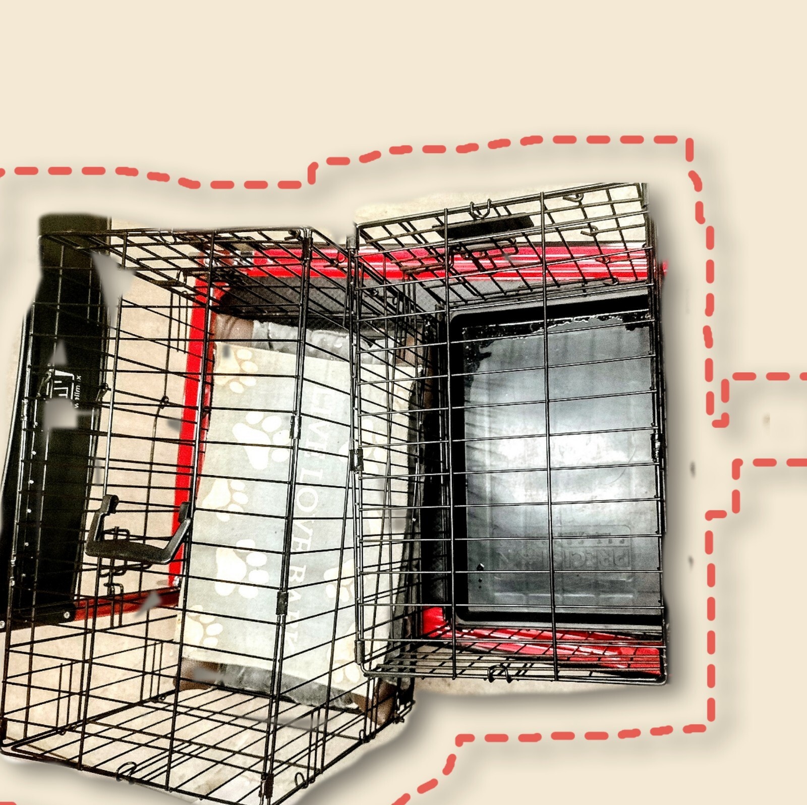 2 Dog Kennel Pet Cages w/Tray SM/LG - Ind/Out Dog House/Extras - photo 2