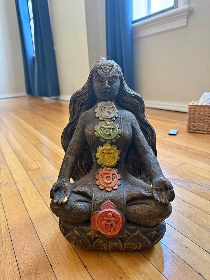 Chakra Woman Statue (Lava Rock)