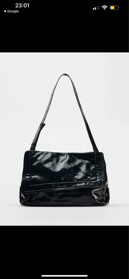 Zara Bag Leather Chain Strap Shoulder Bag Black Flap bag - photo 2