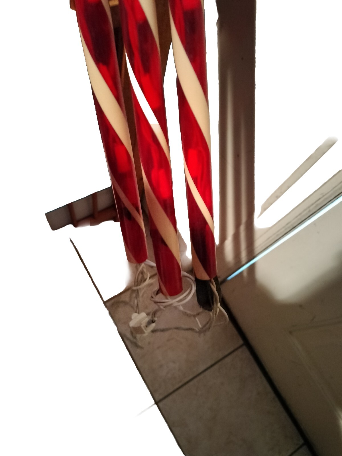 Vintage Santa Claus Light Up Blow Mold w/ Candy Canes - photo 4