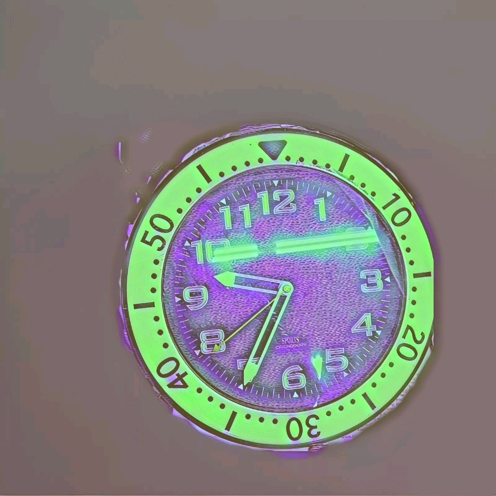 Wall Clock Light Illuminate Dark/Sports Chronograph/ Pedestal & - photo 3