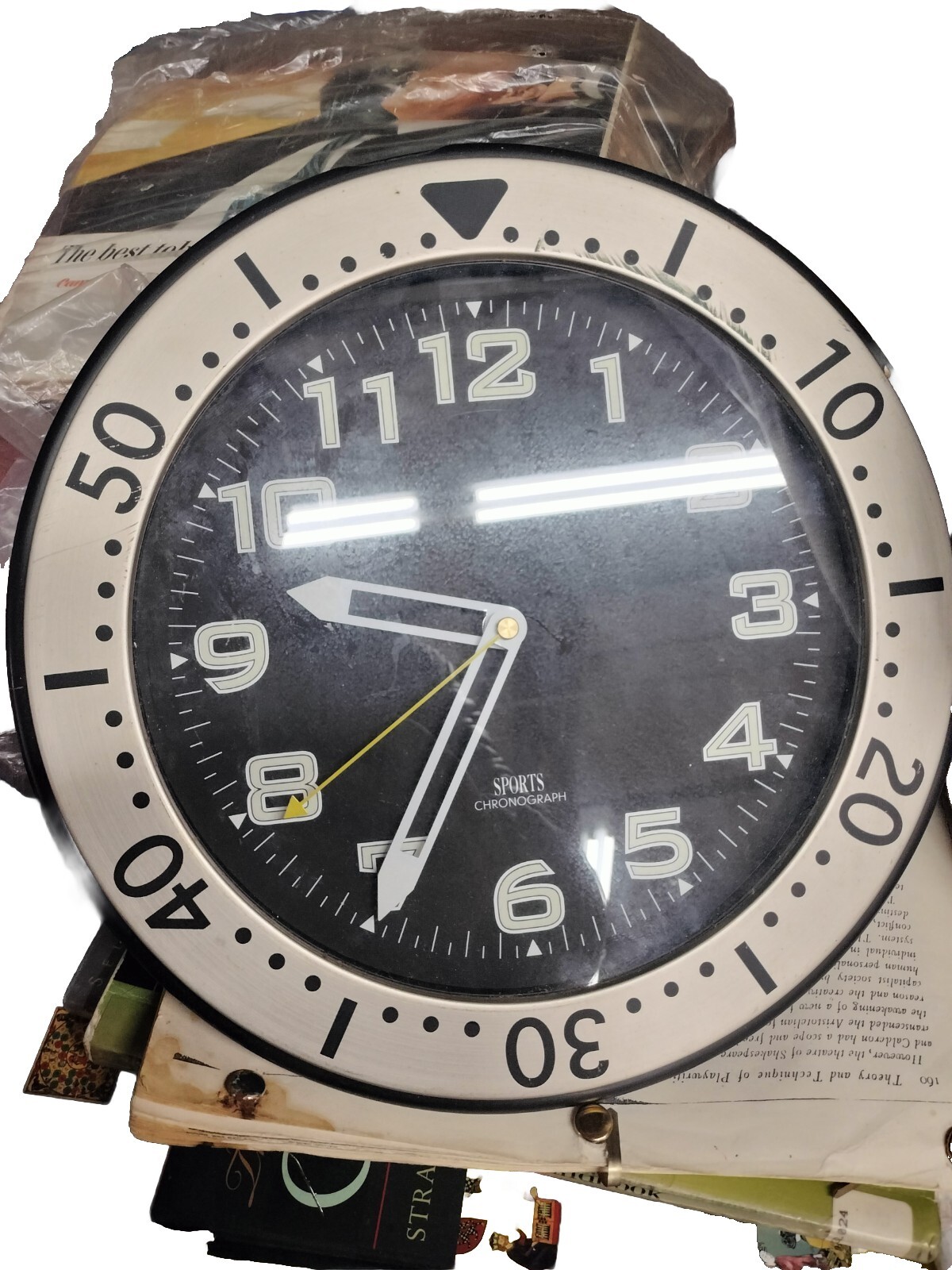 Wall Clock Light Illuminate Dark/Sports Chronograph/ Pedestal & - photo 4