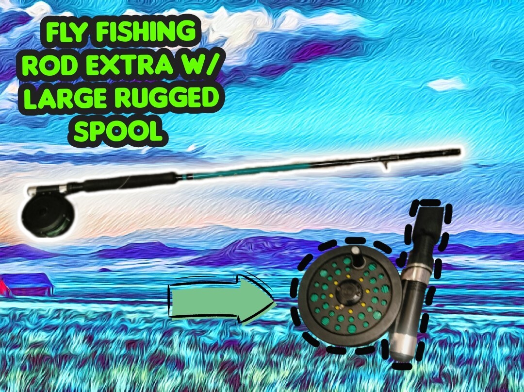 Fly Fishing Rod & Reel Combo - Top Connector Rod Missing + Book/