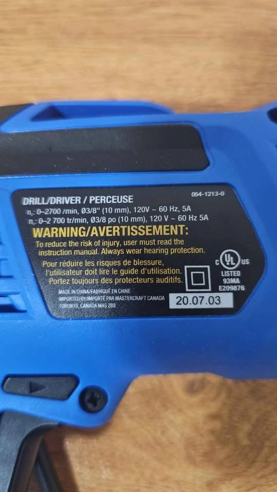 Mastercraft 5A Variable Speed Drill/Driver - 3/8-in - photo 5