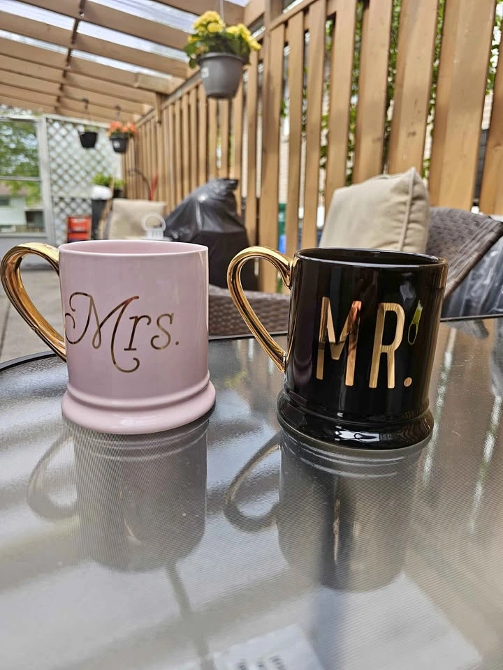 Indigo Mr. & Mrs. Couples Coffee Mugs