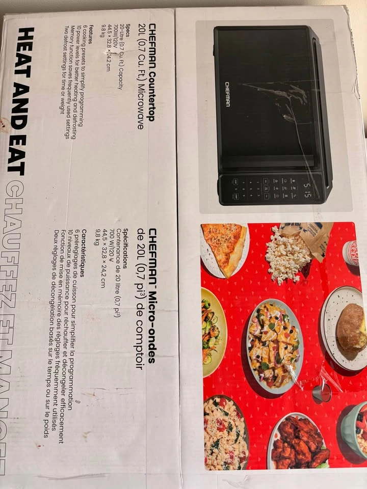 Brand New Chefman 0.7 Cu. Ft. Countertop Microwave - photo 3