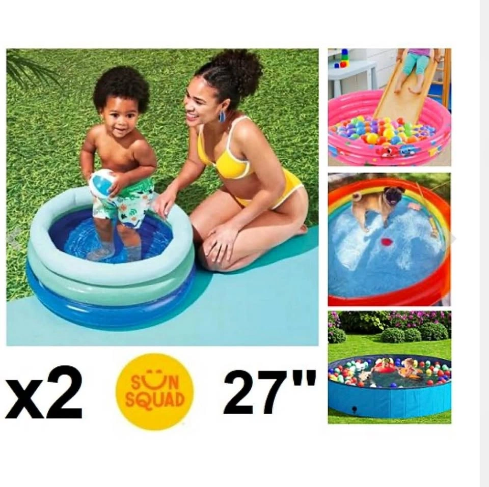 2 Sun Squad 27” Inflatable Mini Pool - New Open Box