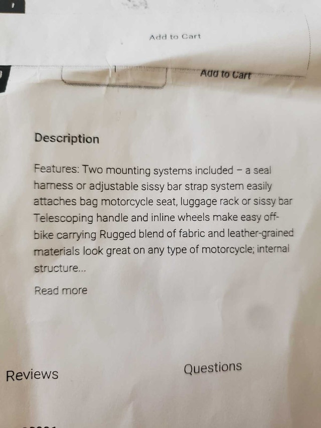 SADDLEMEN SISSY BAR BAG