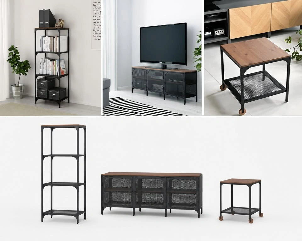 Furniture: Shelf unit, TV bench, Coffee table