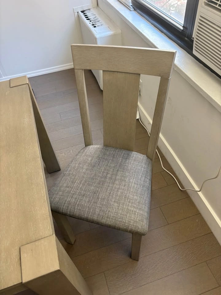 Grey Kitchen Table with 4 Chairs and a Bench - photo 3