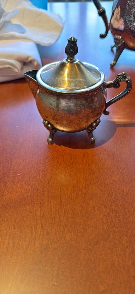 Vintage Ornate Silver-Plated 3-Piece Coffee Service