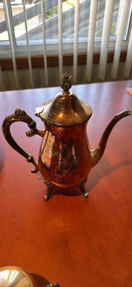 Vintage Ornate Silver-Plated 3-Piece Coffee Service - photo 3