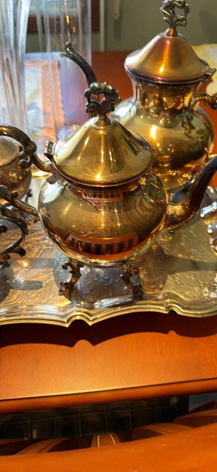 Vintage Ornate Silver-Plated 5-Piece Tea and Coffee Service with - photo 3