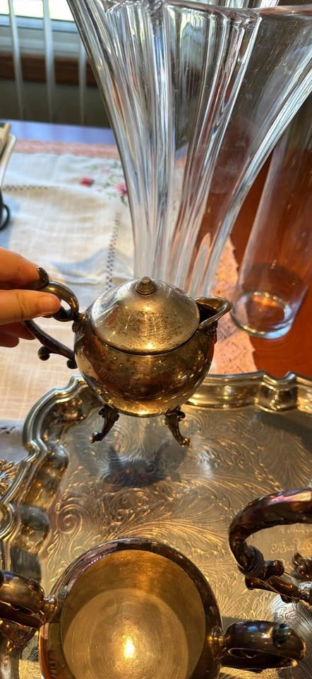 Vintage Ornate Silver-Plated 5-Piece Tea and Coffee Service with - photo 5