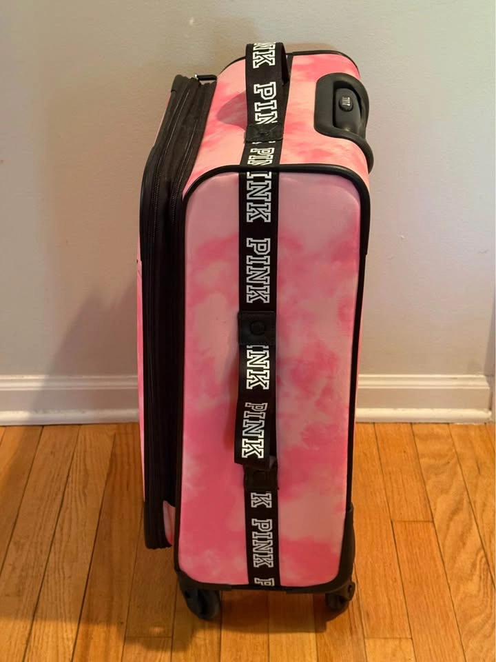 Victoria’s Secret Pink Tie-Dye Rolling Luggage Suitcase - photo 2