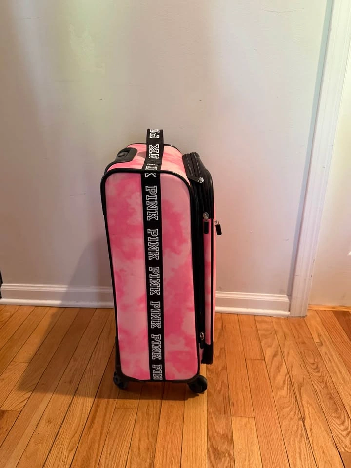 Victoria’s Secret Pink Tie-Dye Rolling Luggage Suitcase - photo 3