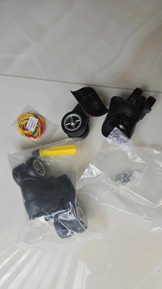 Swivel Luggage Replacement Wheels W042 Travel Care Kit, Black - photo 2