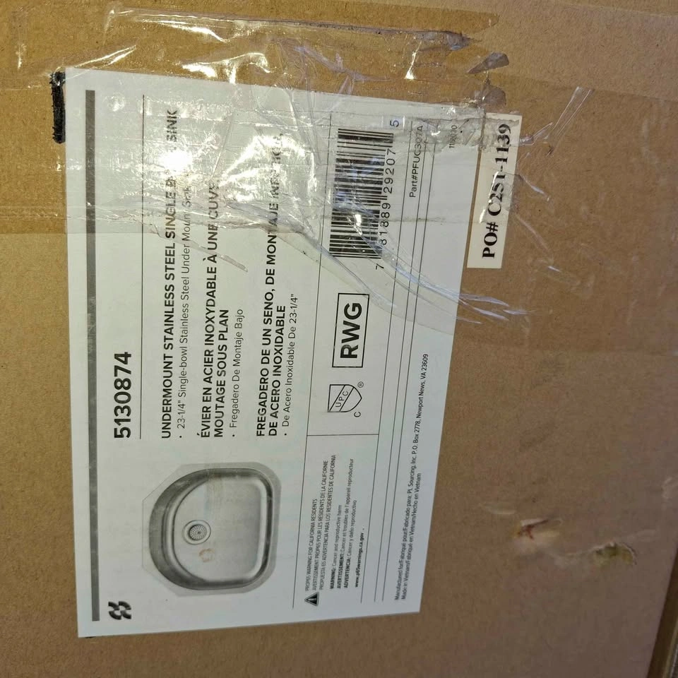 New in box stainless steel undermount sink - photo 5