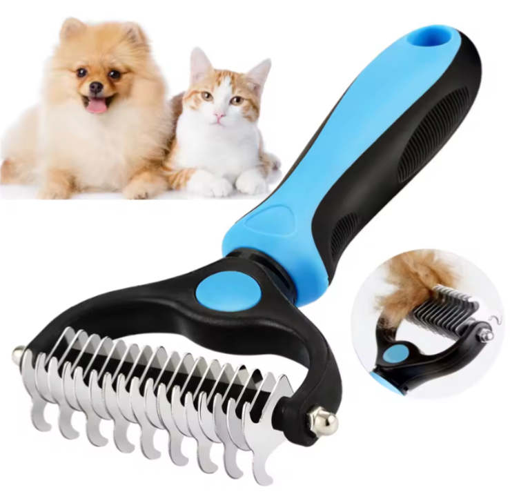 Pet Deshedding Brush for Dogs & Cats