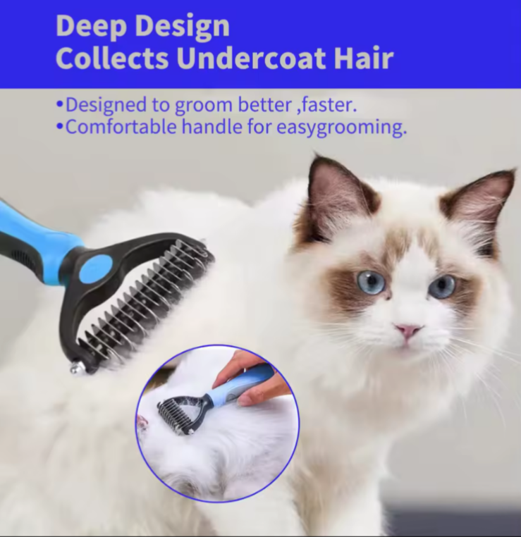 Pet Deshedding Brush for Dogs & Cats - photo 3