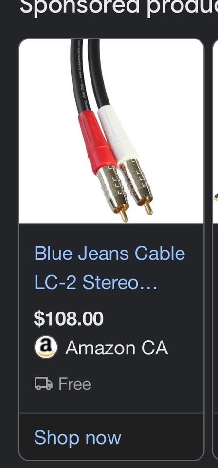Blue Jeans Cable LC-2 Stereo Audio Cables - photo 2