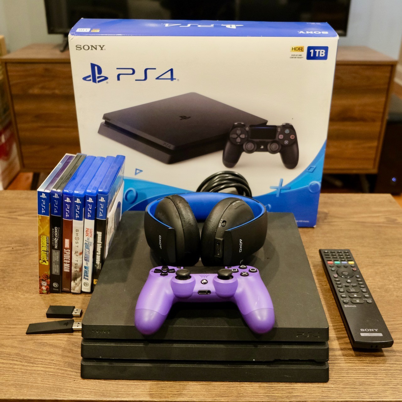 Sony PS4 Pro 1TB Console Bundle w/ Games & Accessories