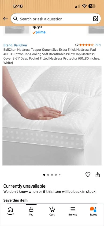 Mattress topper Queen Size Extra Thick - photo 3