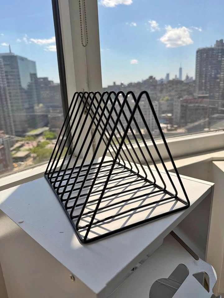 Black Wire Triangle Record / Book / Magazine Holder