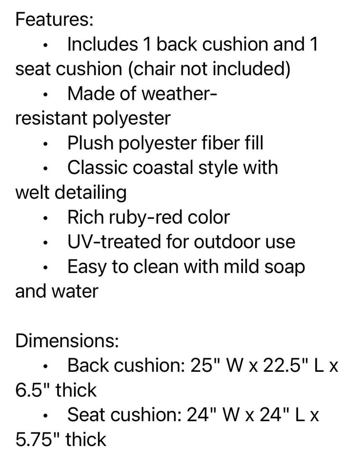 Patio Chair Cushions Set Of Two - photo 3