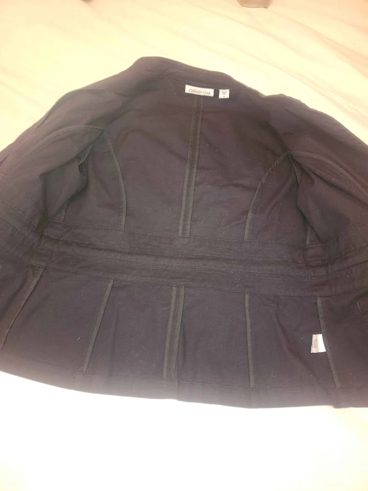 Black Cotton Jacket Coldwater Creek Size 8 (Fits like 6) - photo 2