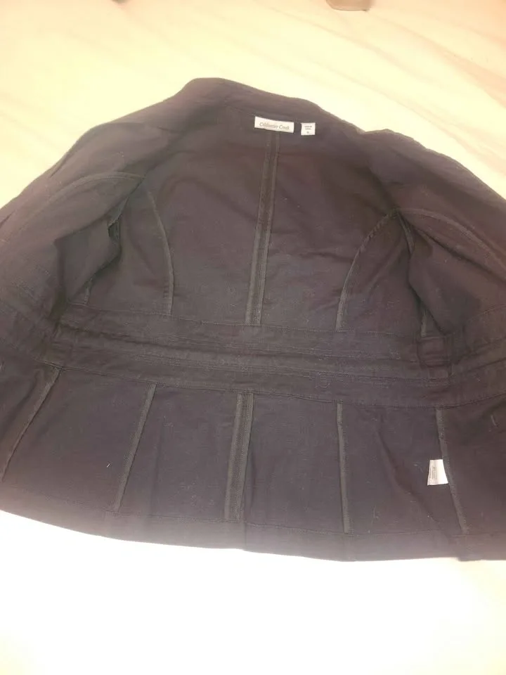 Black Cotton Jacket Coldwater Creek Size 8 (Fits like 6) - photo 2