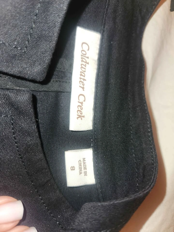 Black Cotton Jacket Coldwater Creek Size 8 (Fits like 6) - photo 5