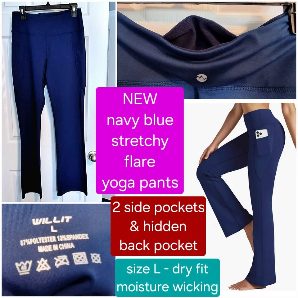 Yoga Pants - NEW stretchy flare pants size L - photo 3
