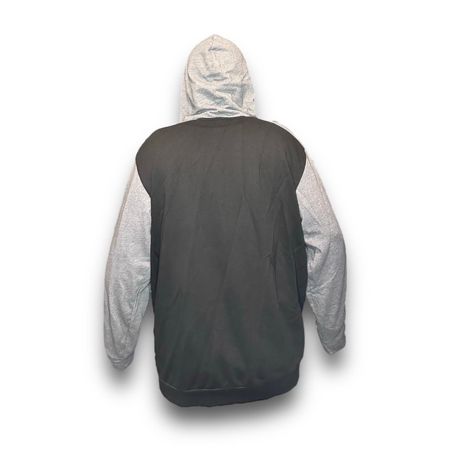 Adidas Black Gray 3 Stripes Hooded Sweatshirt - Size Large - photo 4