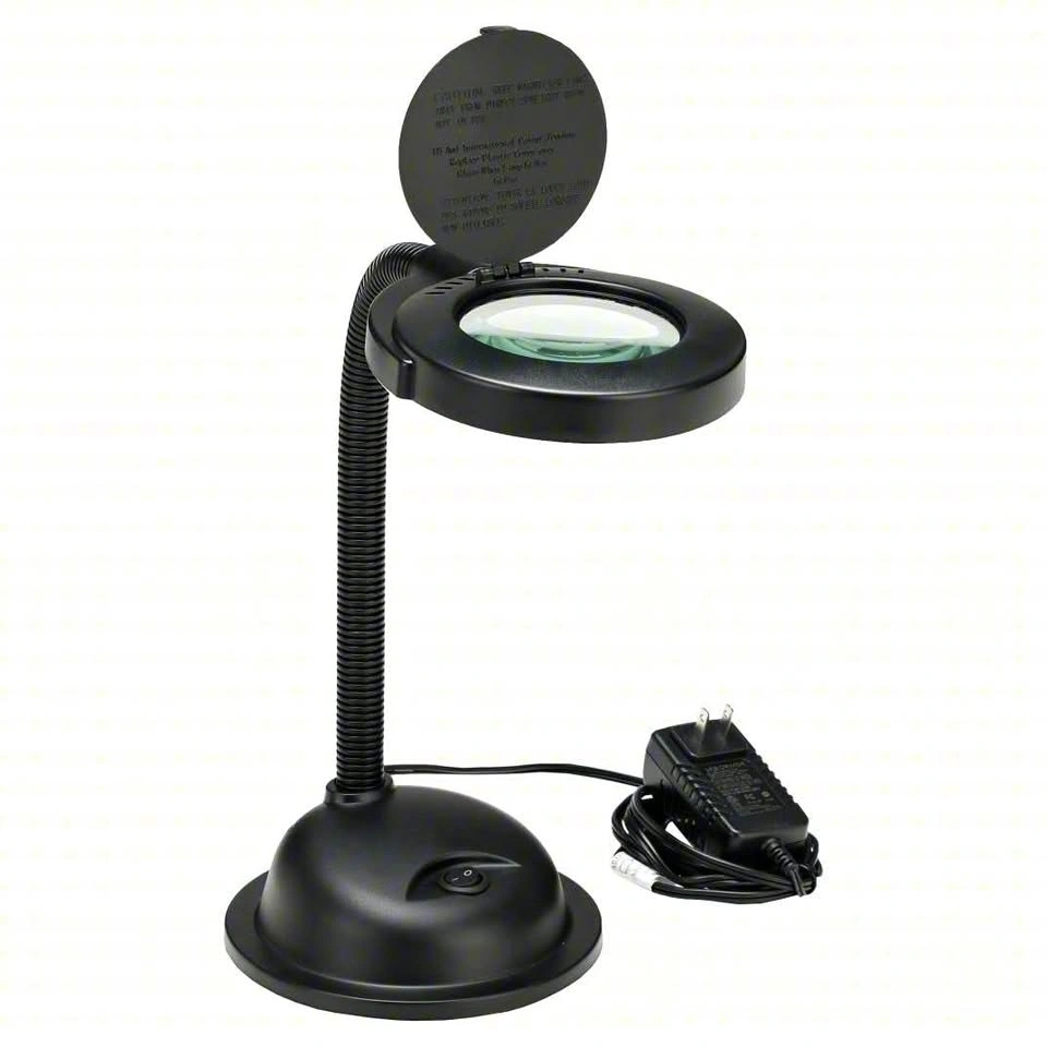LED Round Magnifier Lamp with 15" Arm