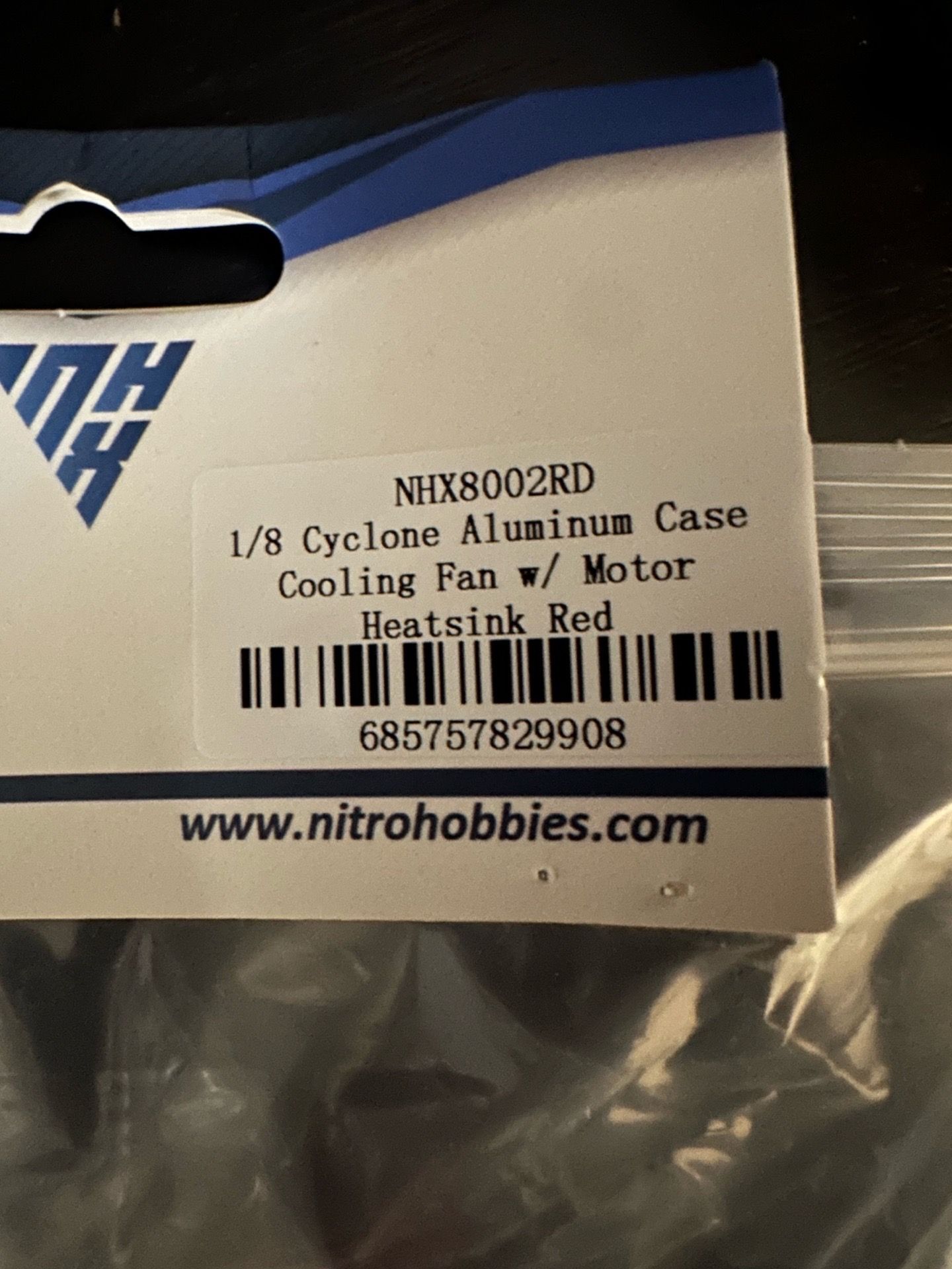 NHX 1/8 Twin Cyclone Aluminum HV Motor Cooling Fan w/ Heatsink R - photo 2