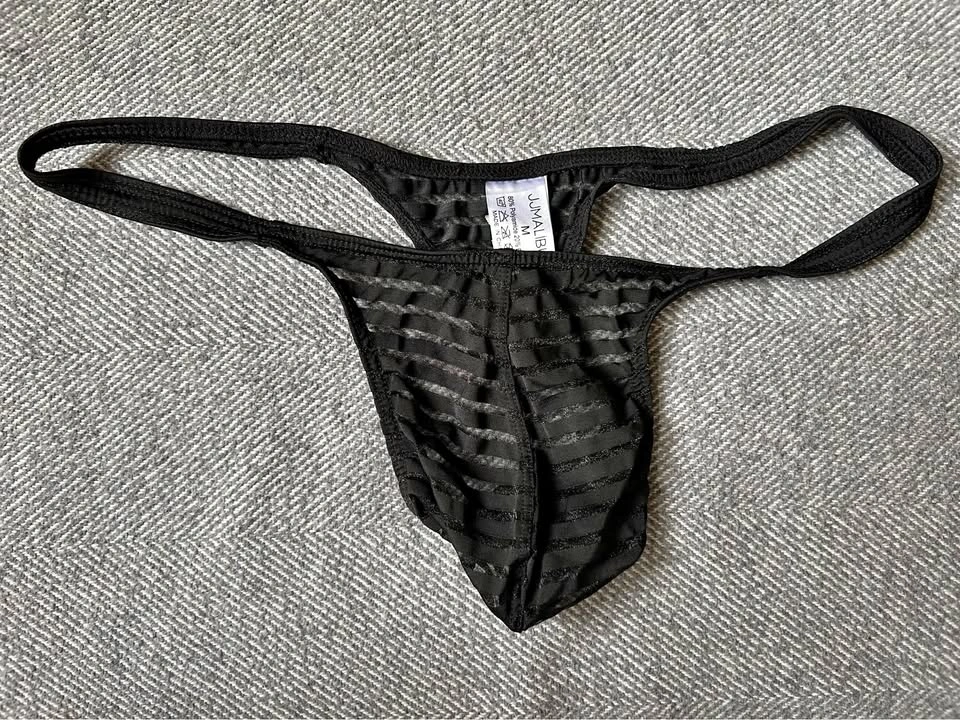JJ Malibu Black Mesh Thong