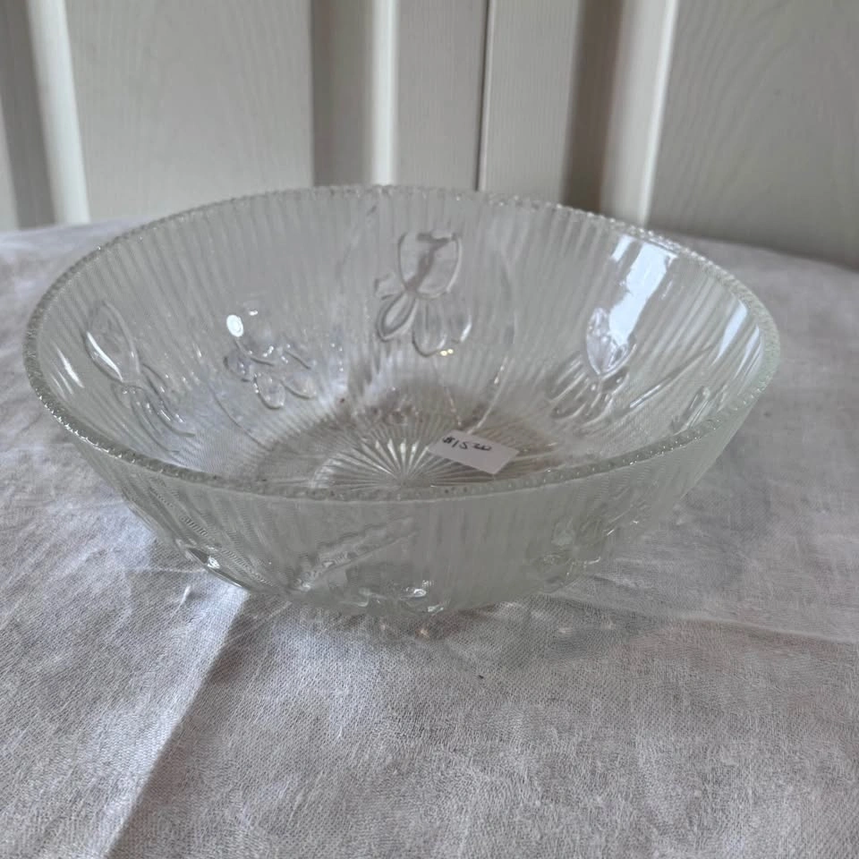 Depression era pressed glass, coneflower fruit bowl - photo 3