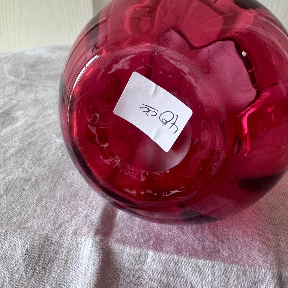 Antique Victorian Cranberry Glass Pitcher - photo 5