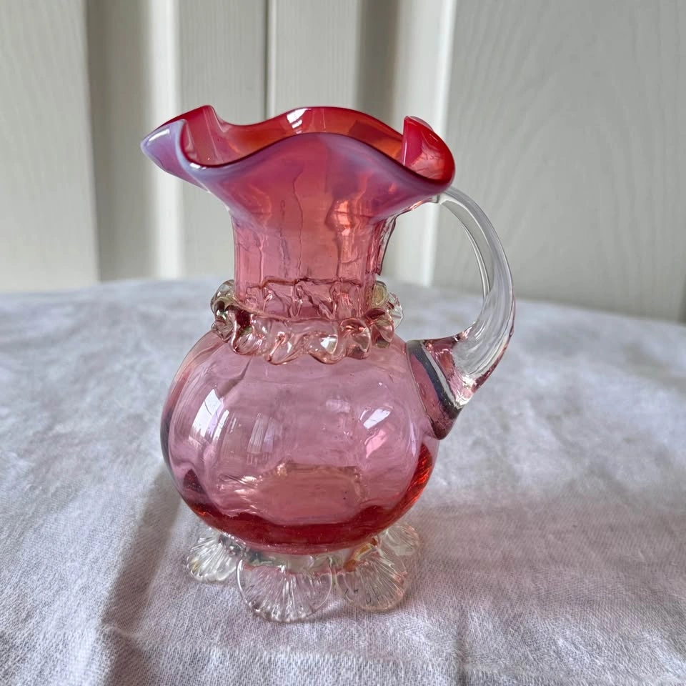 Victorian Cranberry Glass Small Pitcher - photo 2