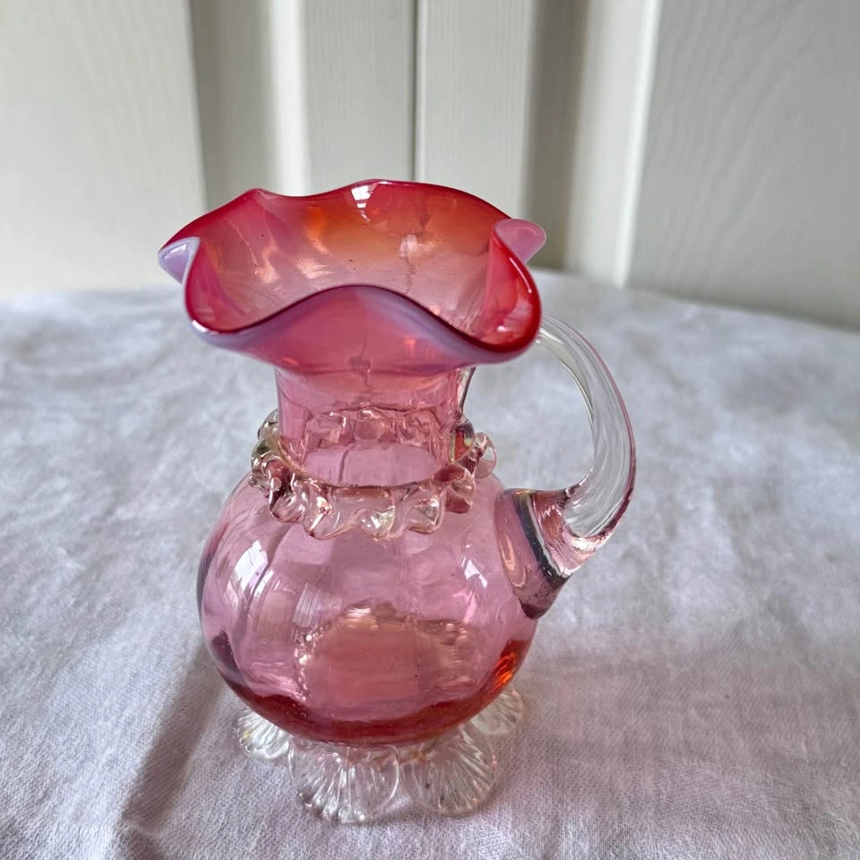 Victorian Cranberry Glass Small Pitcher - photo 3