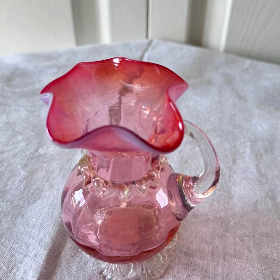 Victorian Cranberry Glass Small Pitcher - photo 4