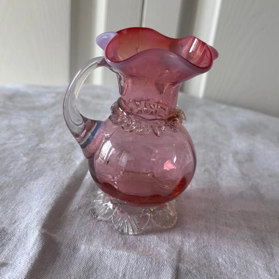 Victorian Cranberry Glass Small Pitcher - photo 5