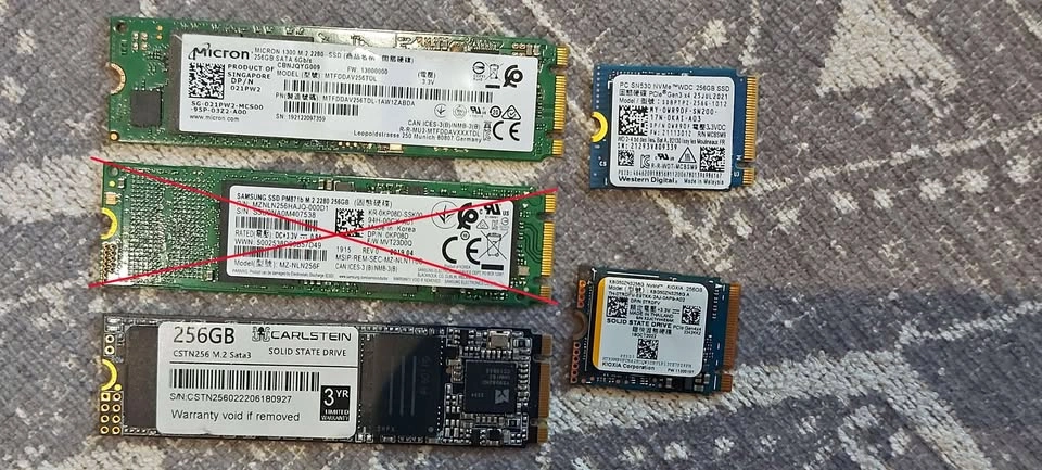 256GB SSD (see description for details)